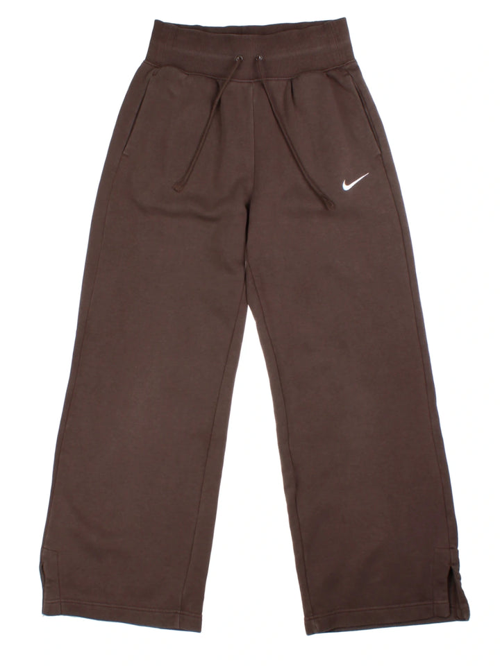 00's Nike Brown Wide Tracksuit Tracksuit Bottoms (Size S)