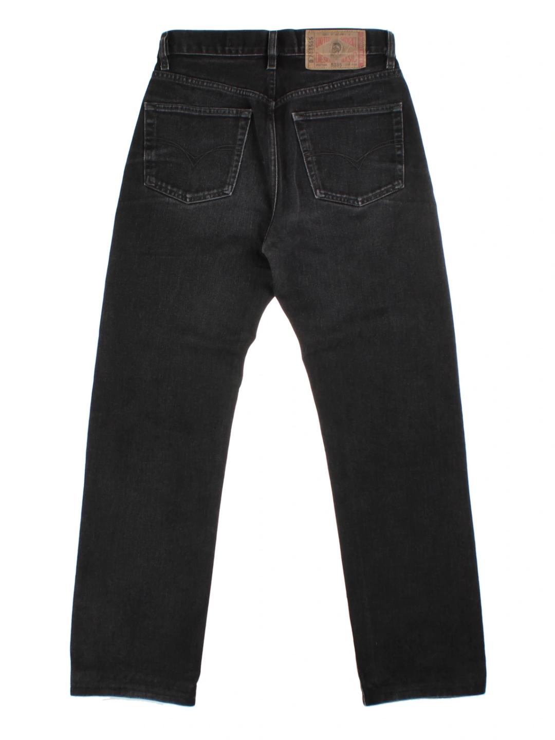 Diesel Black Denim Straight Leg Jeans (Size M)