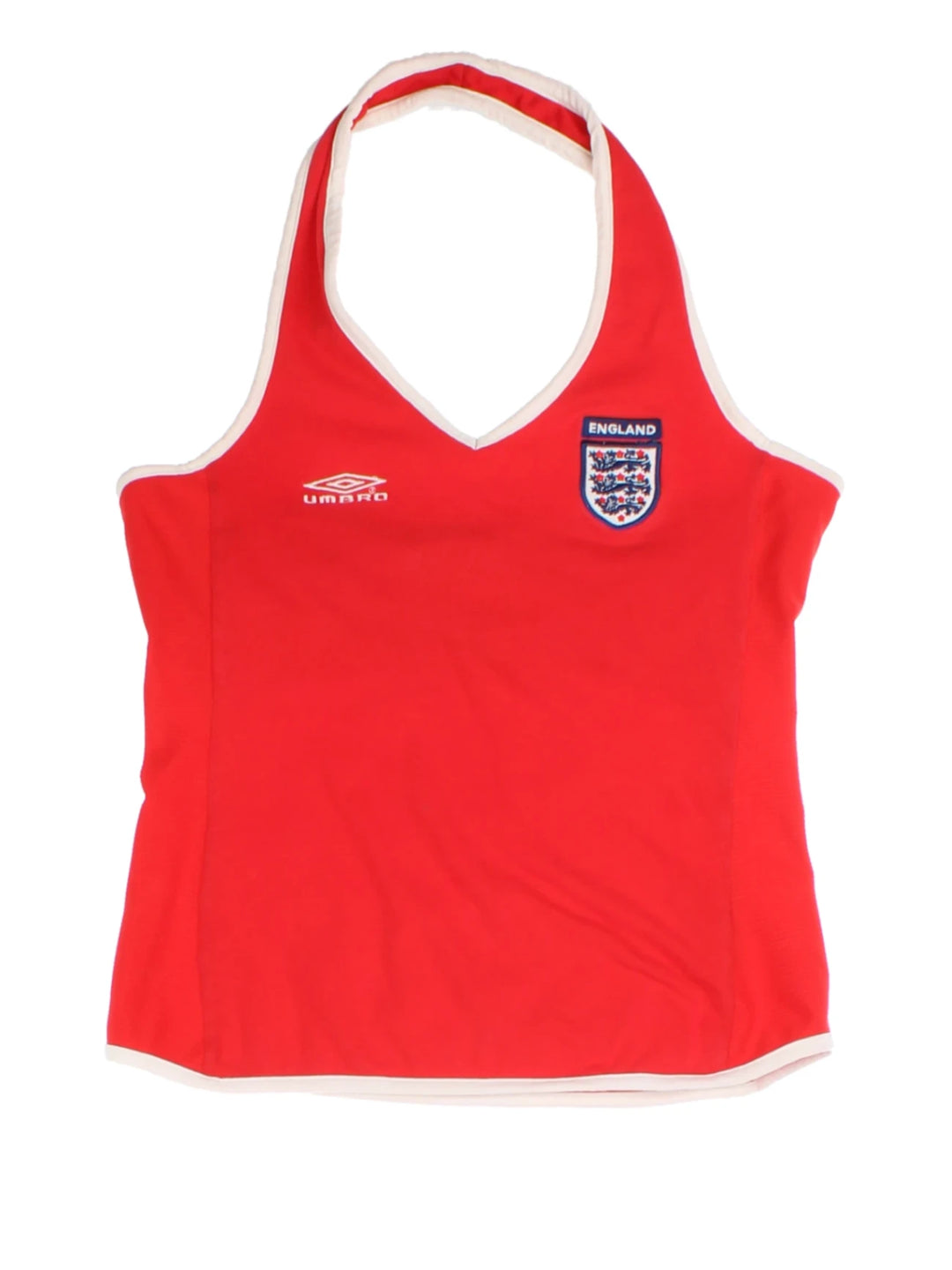Y2K Umbro Red England Halter Neck Top (Size S)