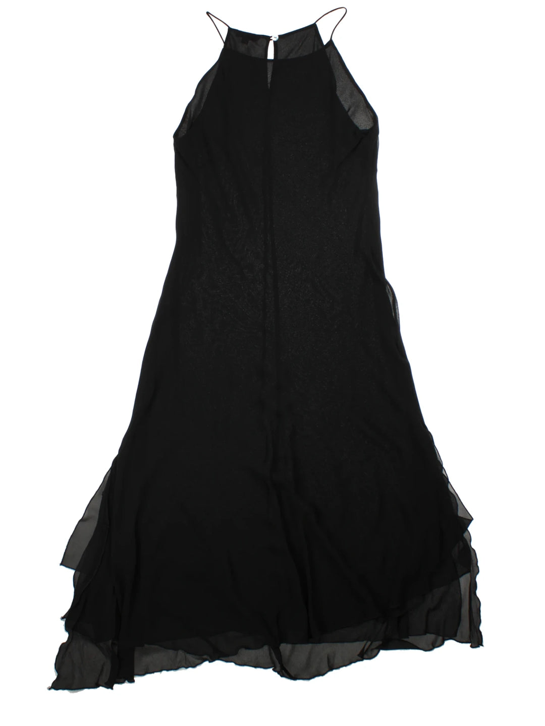 Y2K Black Layered Midi Dress (Size M)