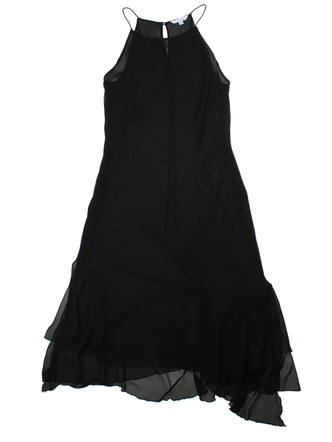 Y2K Black Layered Midi Dress (Size M)