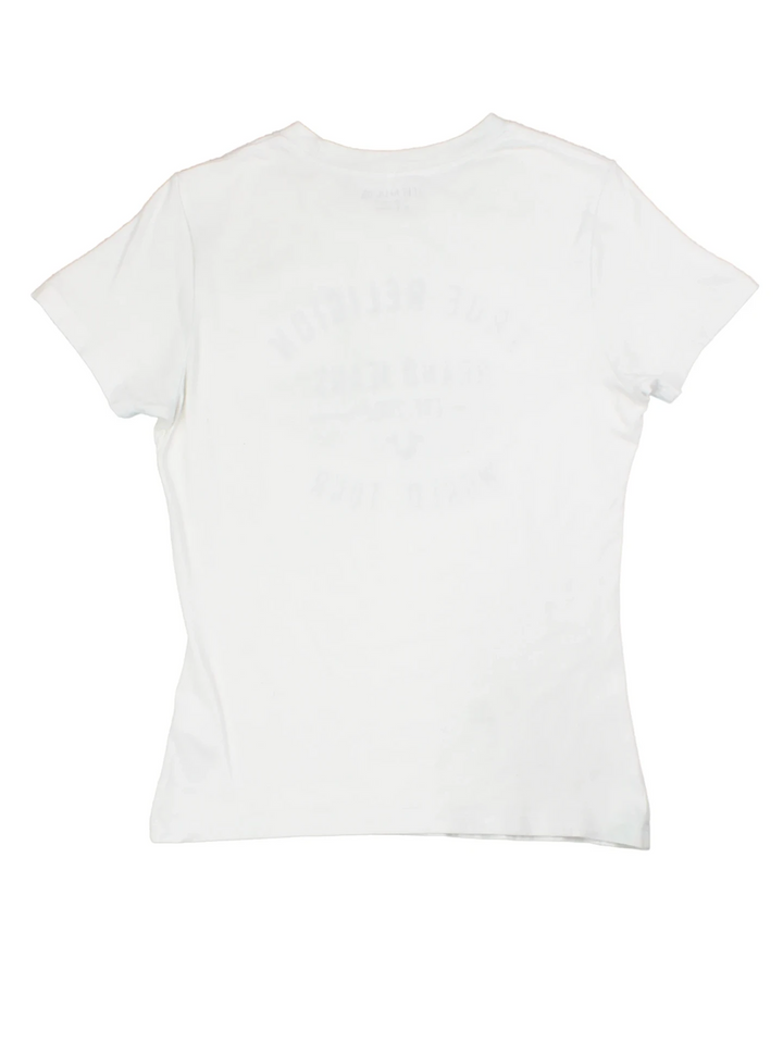 Y2K True Religion White Graphic T-Shirt (Size S)