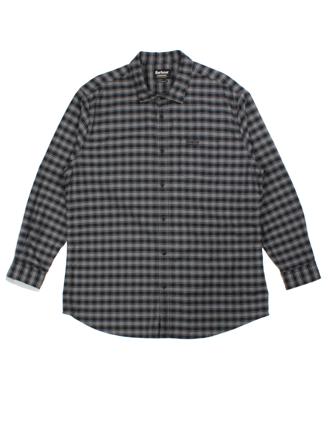 Barbour Grey Plaid Shirt (Size XL)