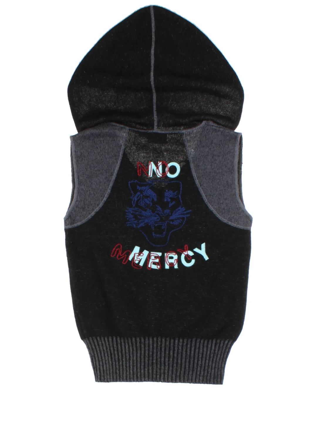 Y2K Black Sleeveless Hoodie (Size S)