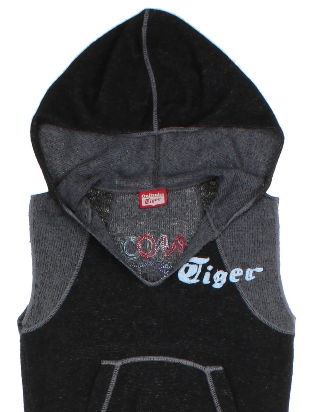 Y2K Black Sleeveless Hoodie (Size S)
