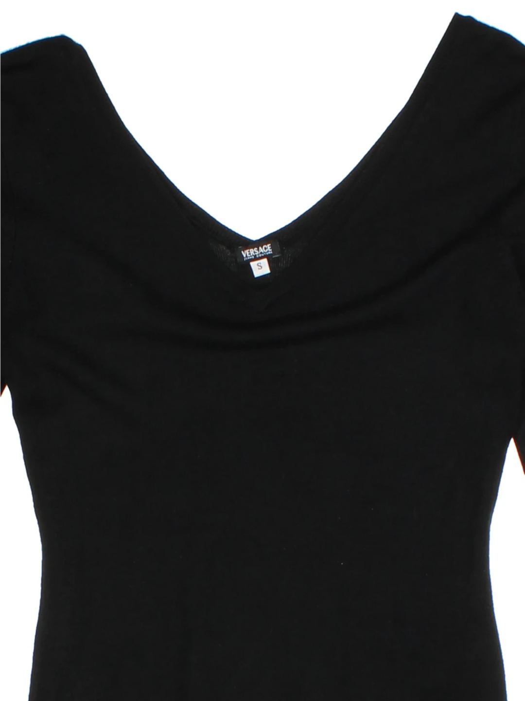 Y2K Versace Black V-neck Jumper (Size S)