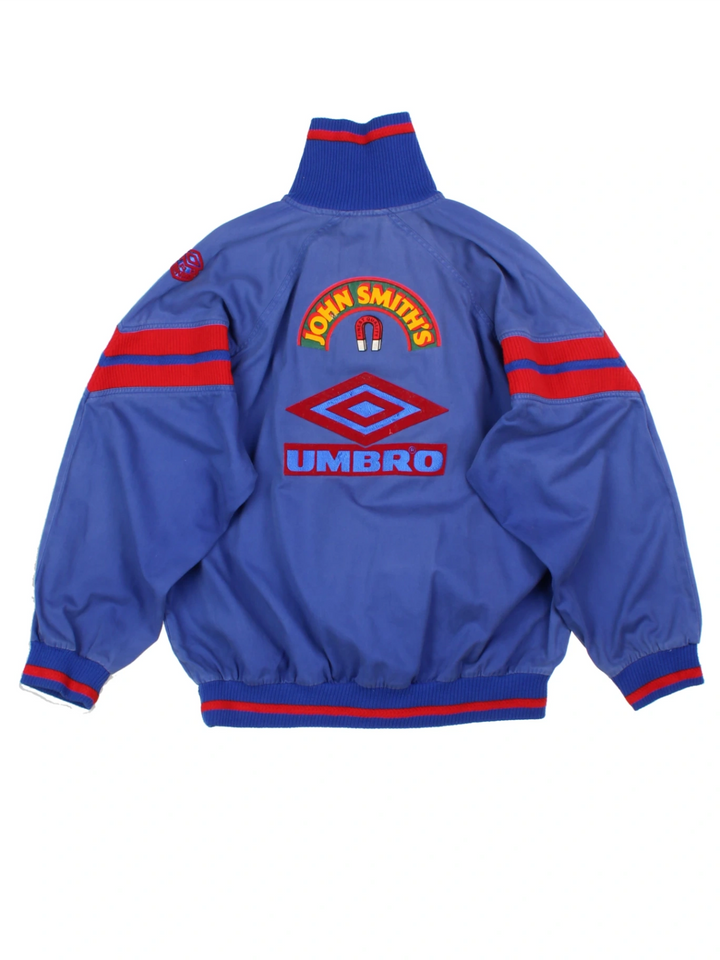 90s Umbro Rugby League Blue Drill Top (Size XXL)