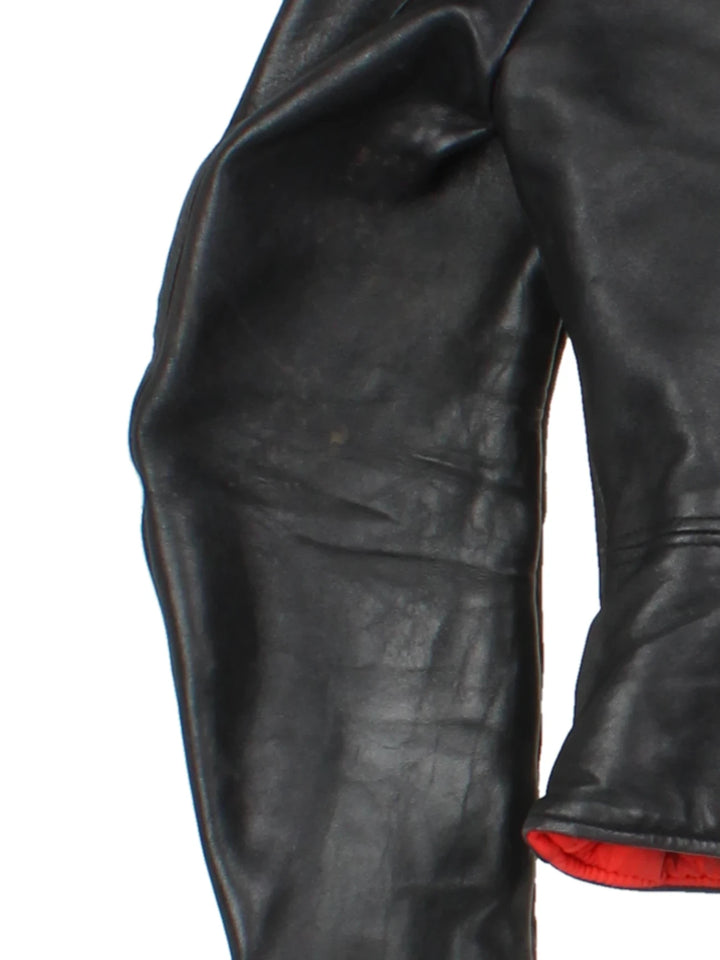 Aviakit Lewis Leathers Black Leather Biker Jacket (Size S)