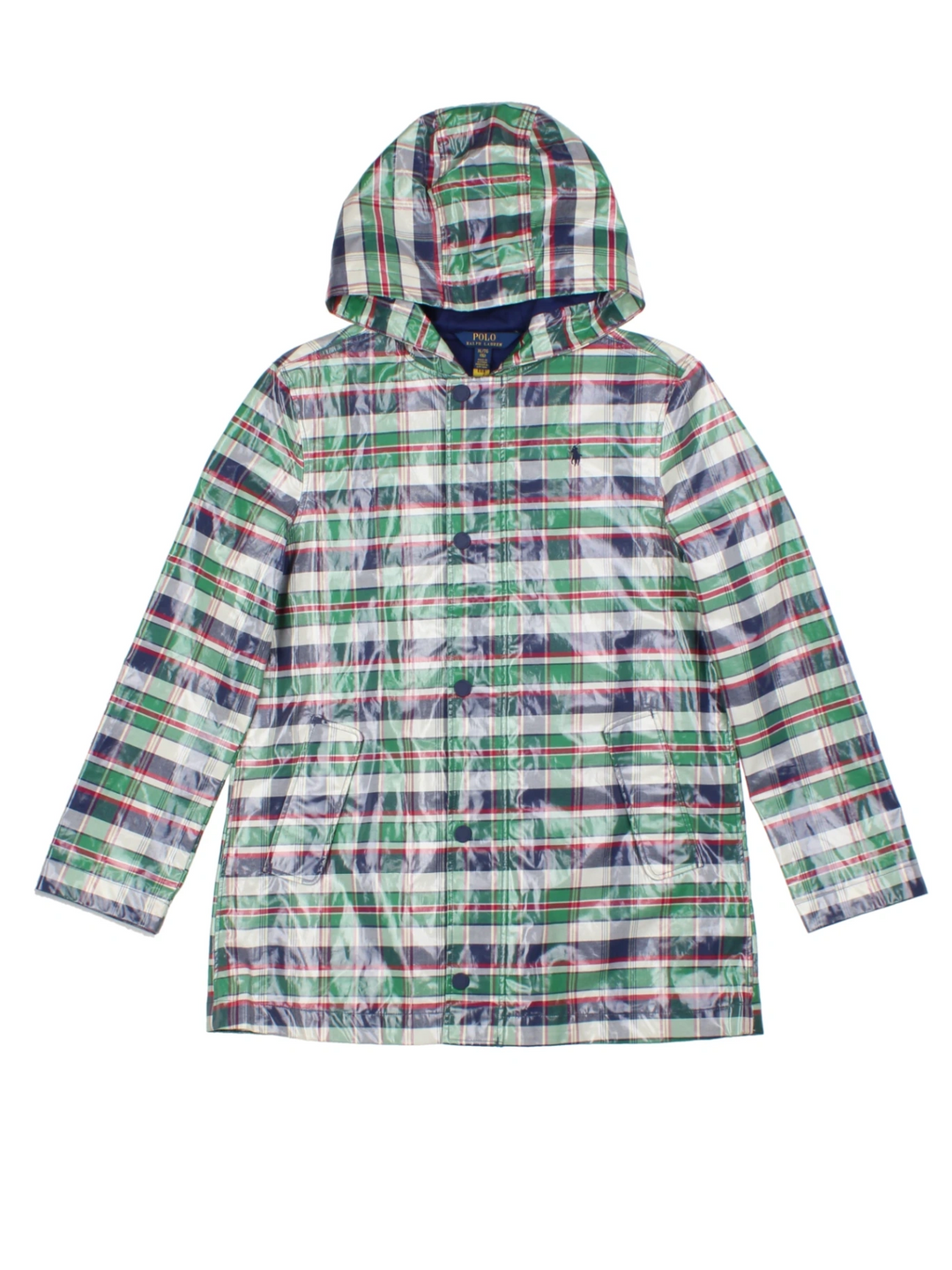 Ralph Lauren Green Checked Rain Coat (Size S)