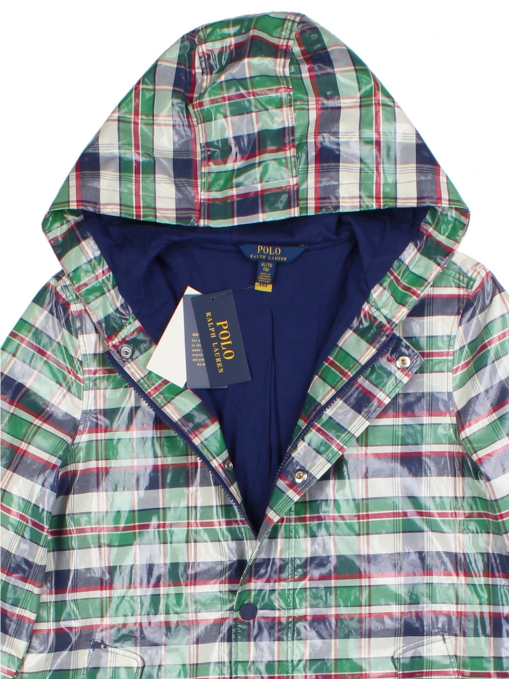 Ralph Lauren Green Checked Rain Coat (Size S)