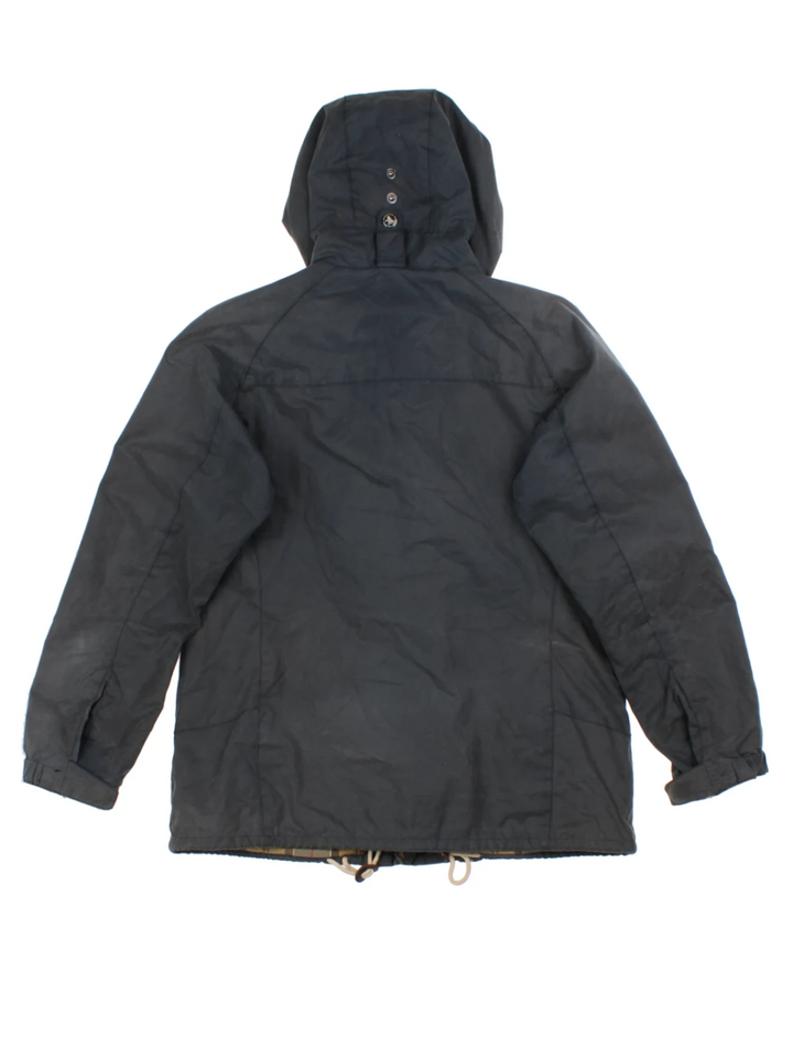 Barbour Durham Blue Hooded Jacket (Size L)