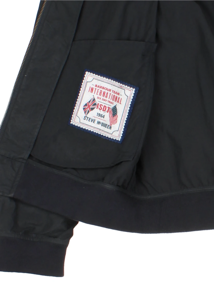Barbour International Steve McQueen Black Bomber Jacket (Size XL)