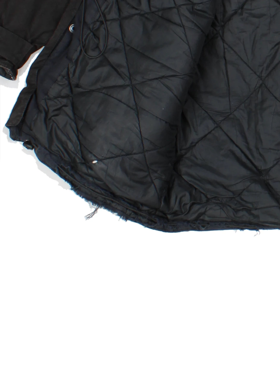 Barbour International Black Parka Jacket (Size L)