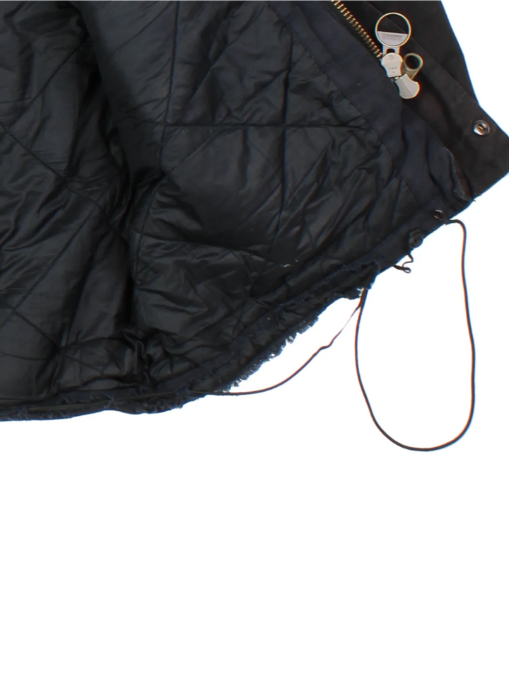 Barbour International Black Parka Jacket (Size L)