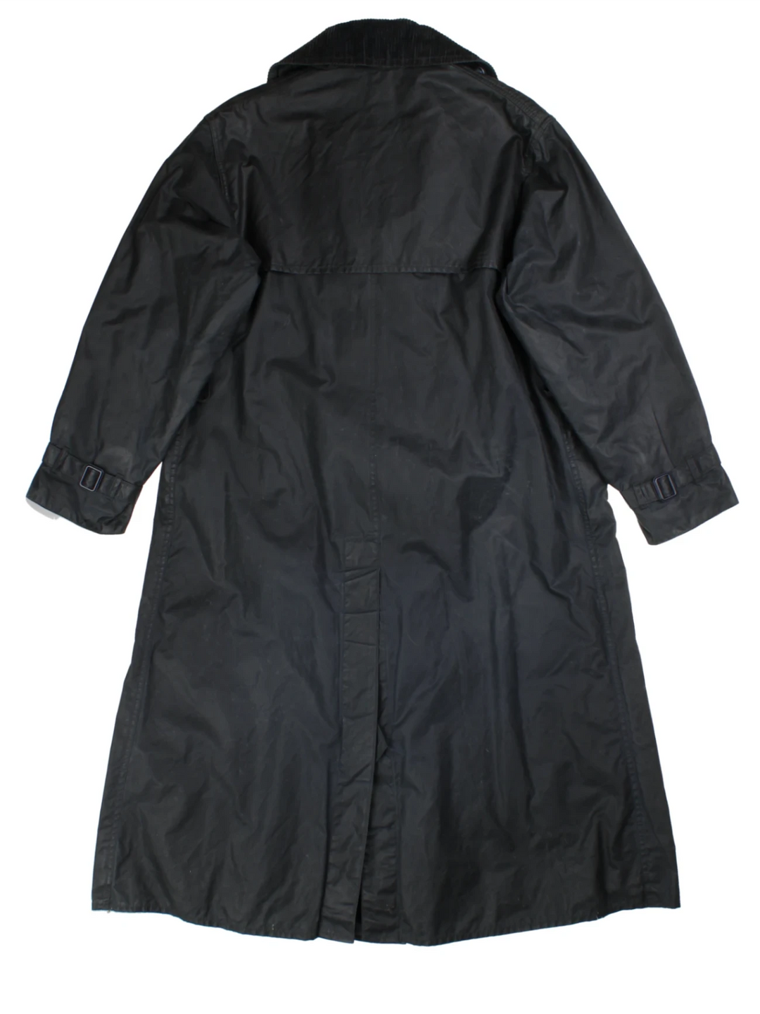 Barbour Navy Double-Breasted Trench Coat (Size L)