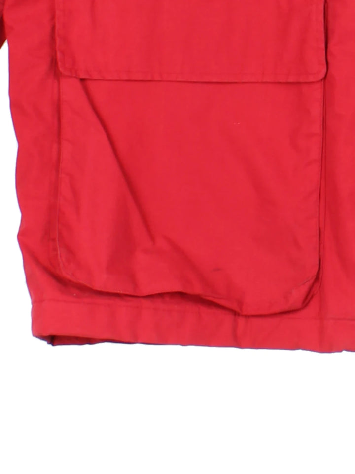 90's Burberry Red Hooded Jacket (Size XXXL)