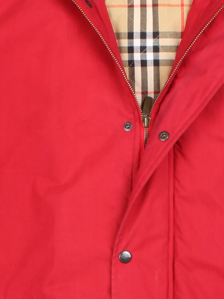 90's Burberry Red Hooded Jacket (Size XXXL)