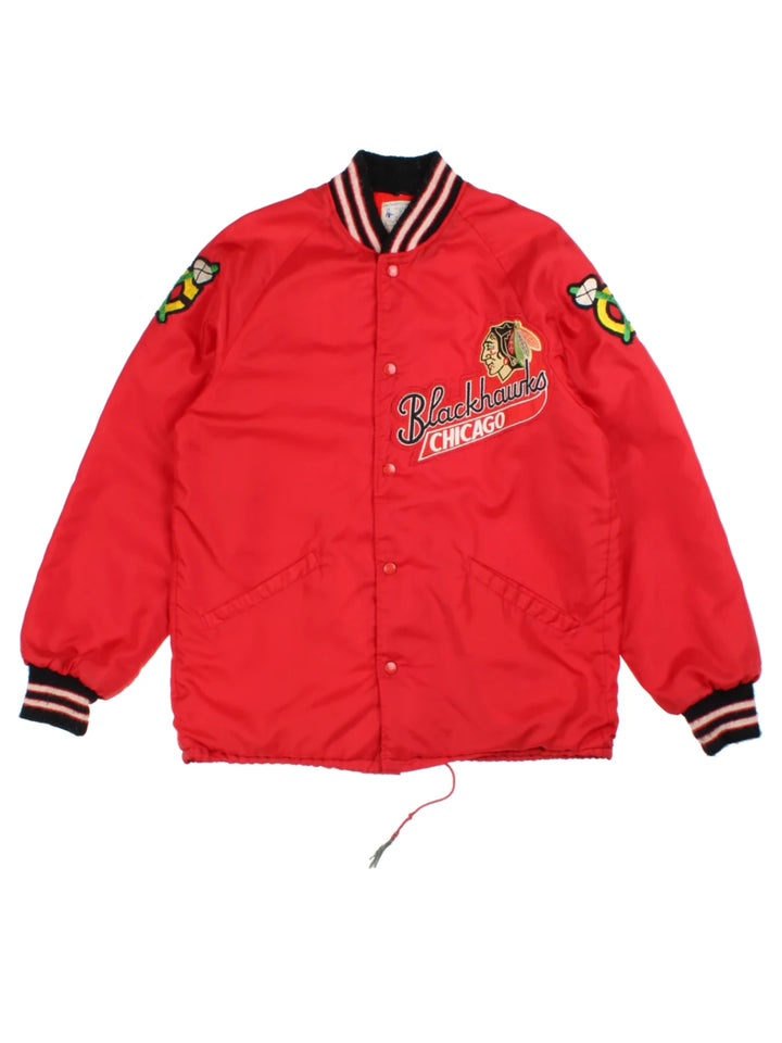 80's Chicago Blackhawks Varsity Jacket (Size M)