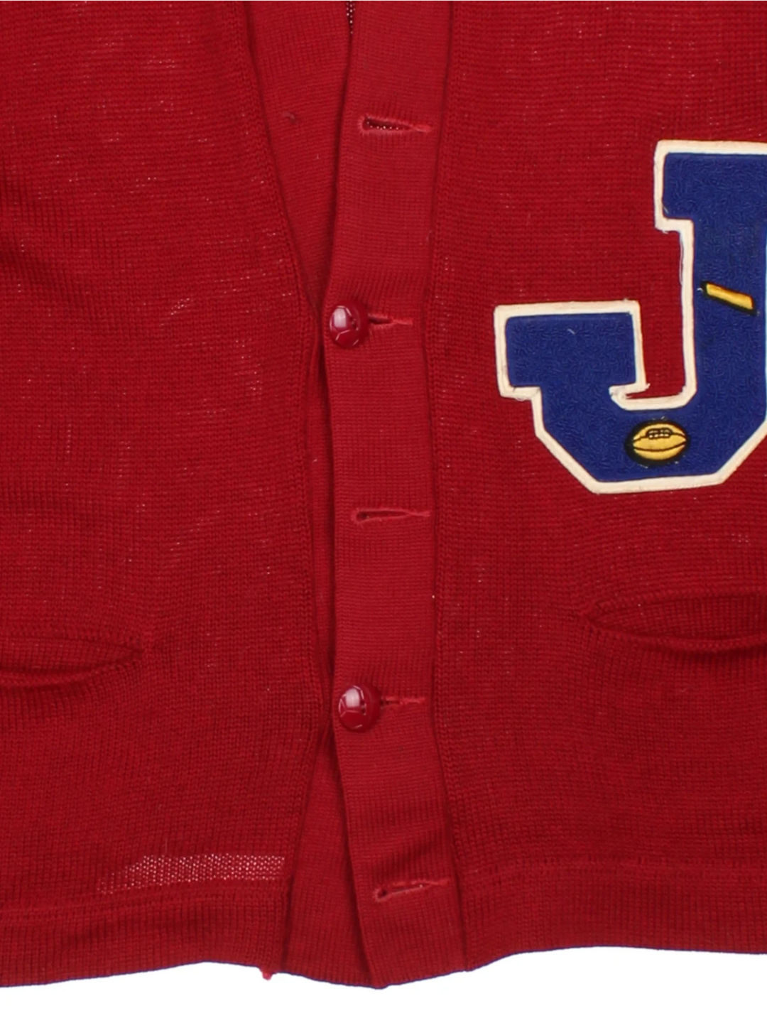 60's Letterman Red Varsity Cardigan (Size L)