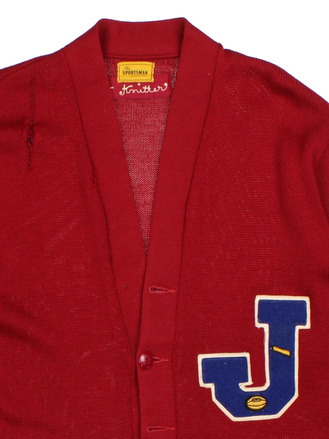 60's Letterman Red Varsity Cardigan (Size L)