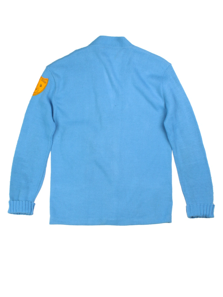 70's Varsity Blue Letterman Cardigan (Size M)