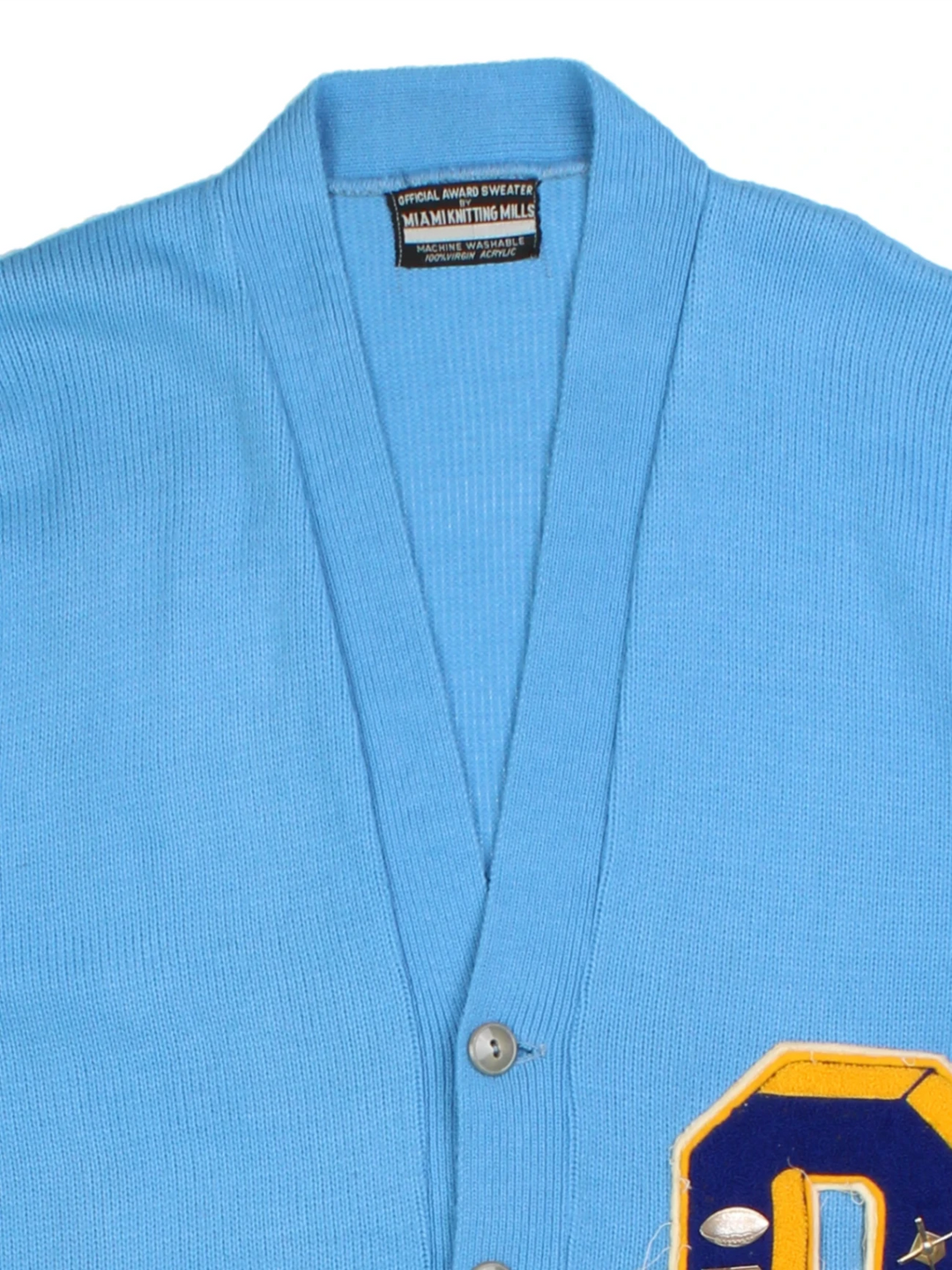 70's Varsity Blue Letterman Cardigan (Size M)