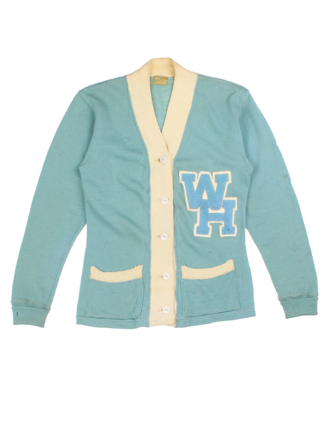 70's Letterman Blue Varsity Cardigan (Size XS)