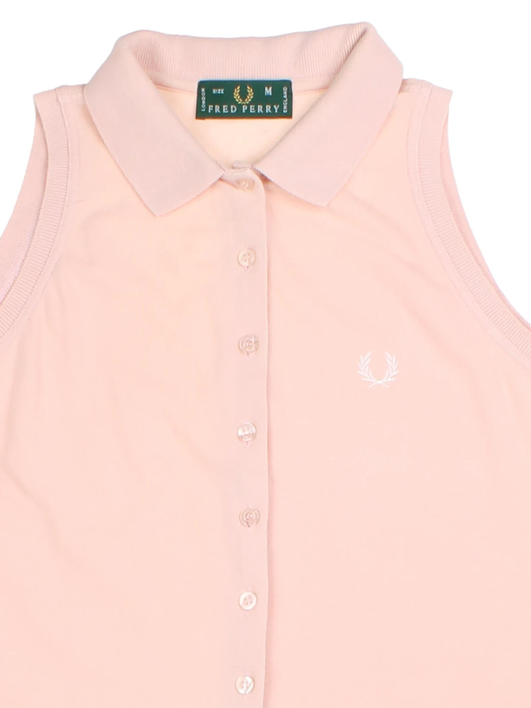 Fred Perry Pink Sleeveless Polo Shirt (Size M)