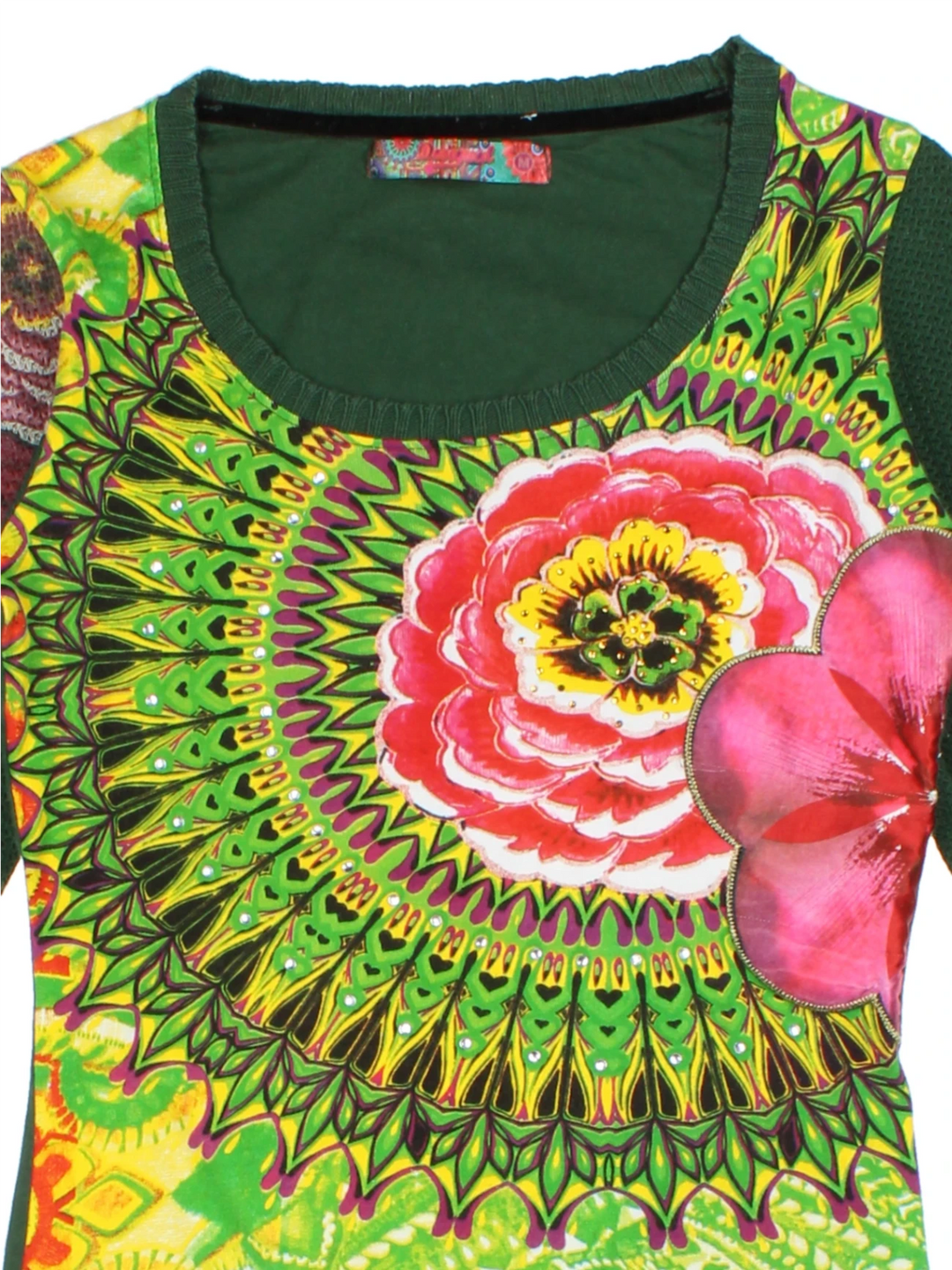 Y2K Desigual Floral Print Top (Size M)