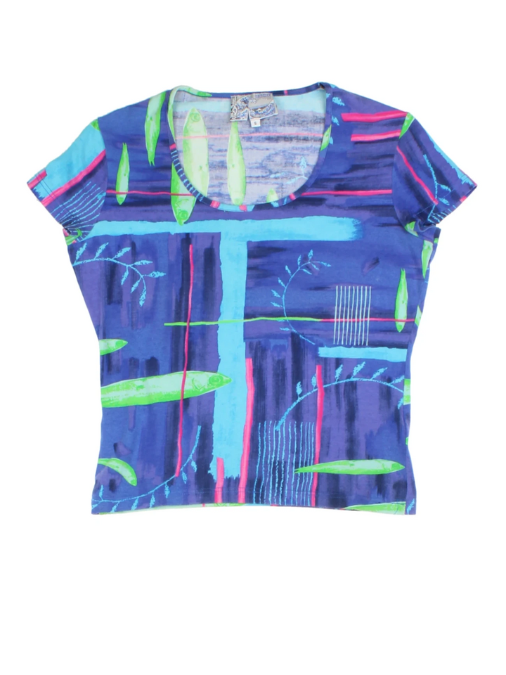 Y2K Kenzo Abstract Print T-Shirt (Size S)