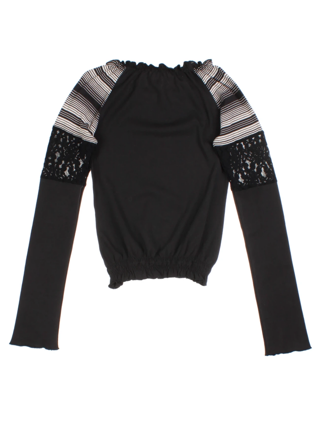 Y2K Guess Black Lace Detail Top (Size XS)