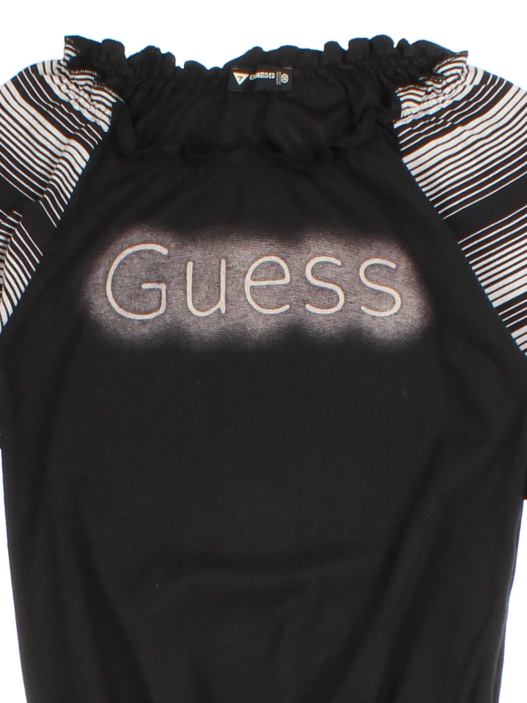 Y2K Guess Black Lace Detail Top (Size XS)