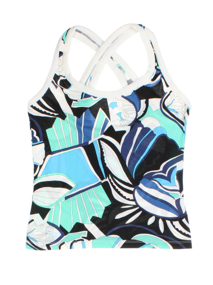 Y2K D&G Abstract Print Tank Top (Size M)