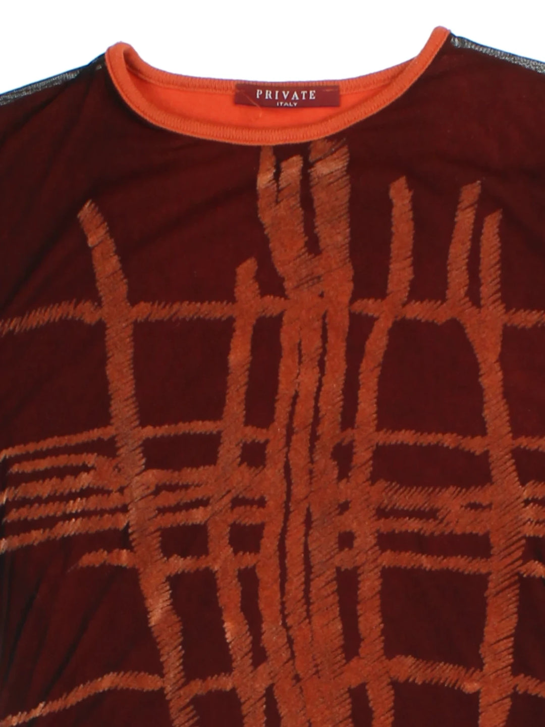 Y2K Mesh Layered Orange Top (Size M)