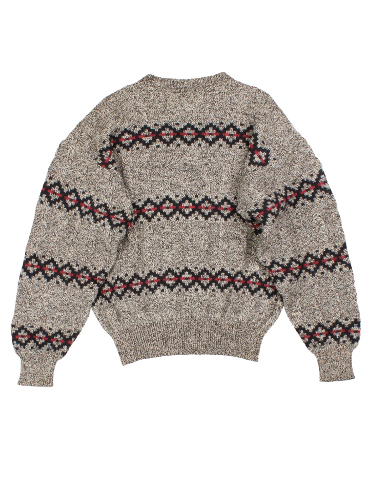 Paul and Shark Grey Fair Isle Jumper (Size M)