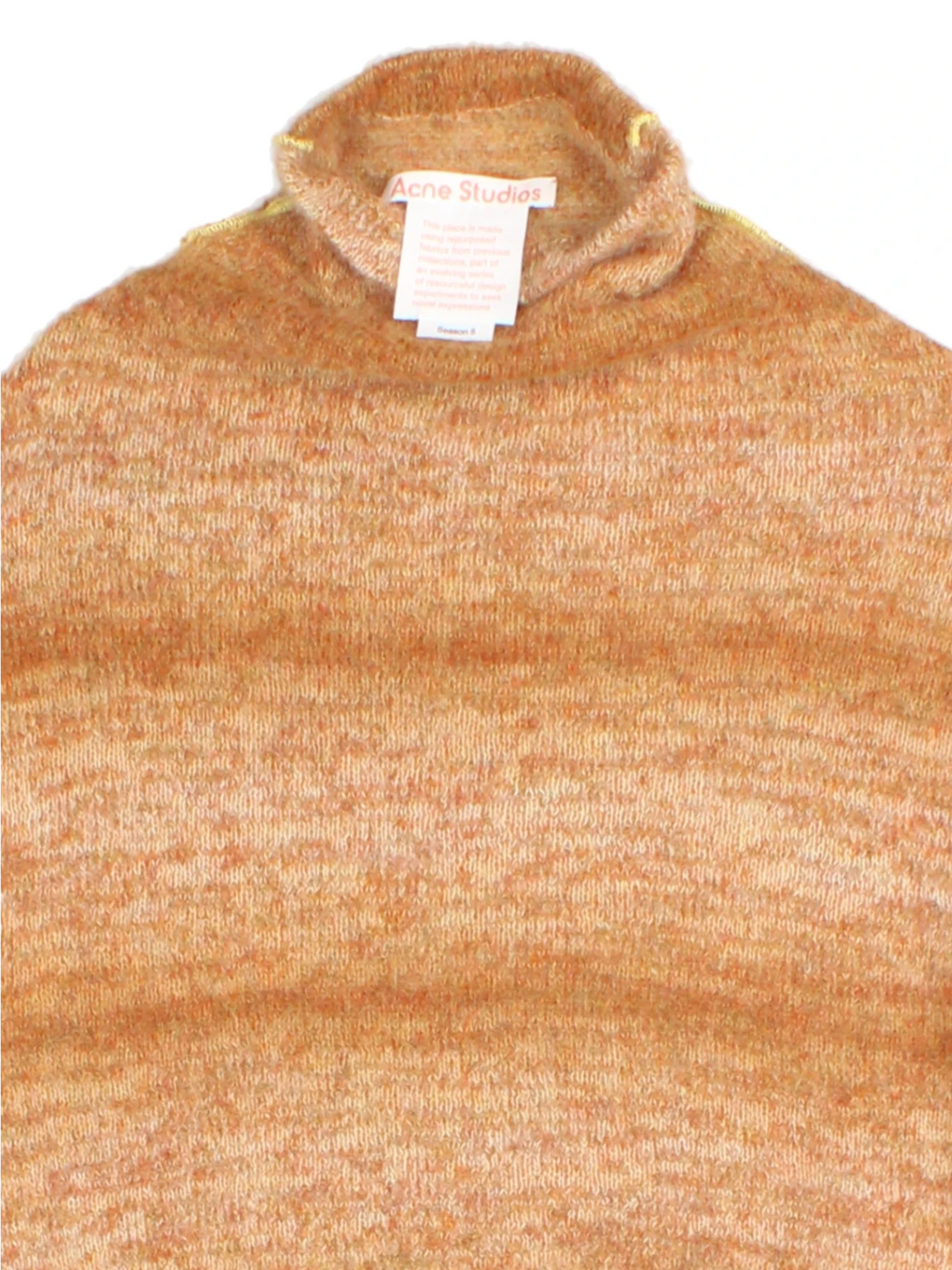 Acne Studios Brown Striped Turtleneck Jumper (Size XS)