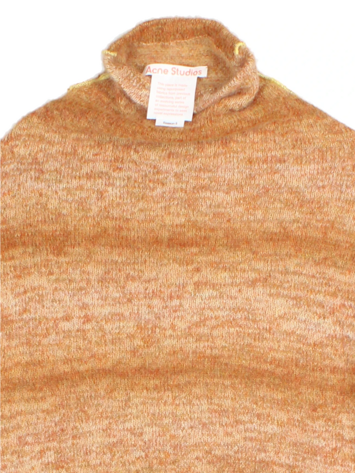 Acne Studios Brown Striped Turtleneck Jumper (Size XS)