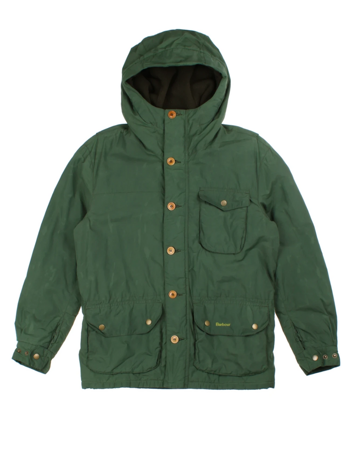 Barbour Green Hooded Parka (Size S)