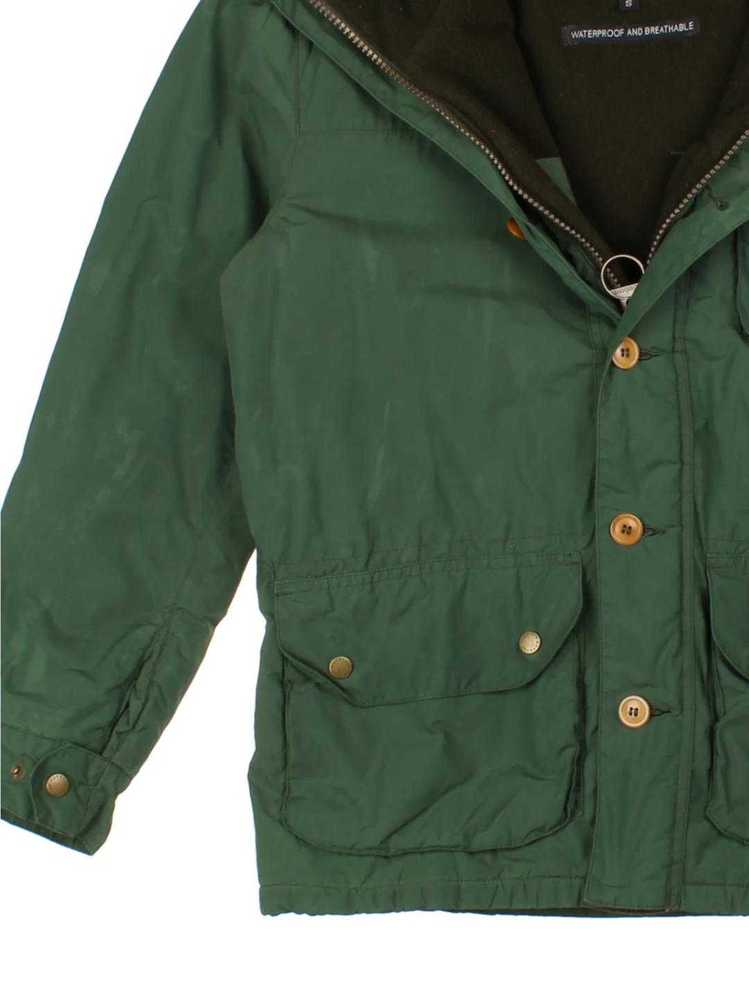 Barbour Green Hooded Parka (Size S)