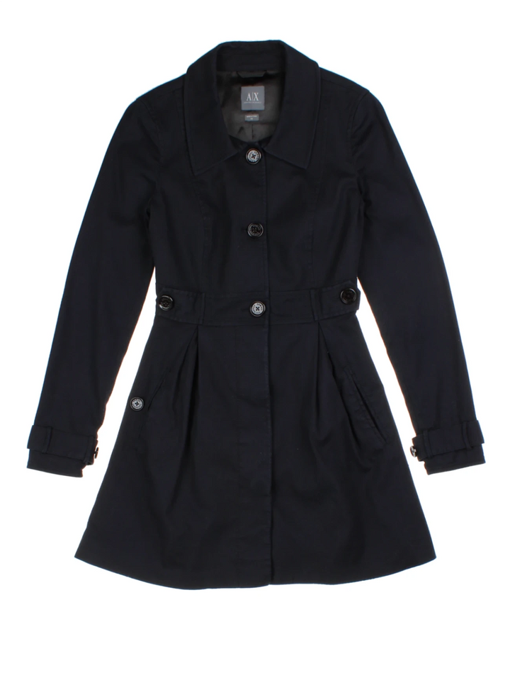 Y2K Armarni Exchange Trench Coat (Size XXS)