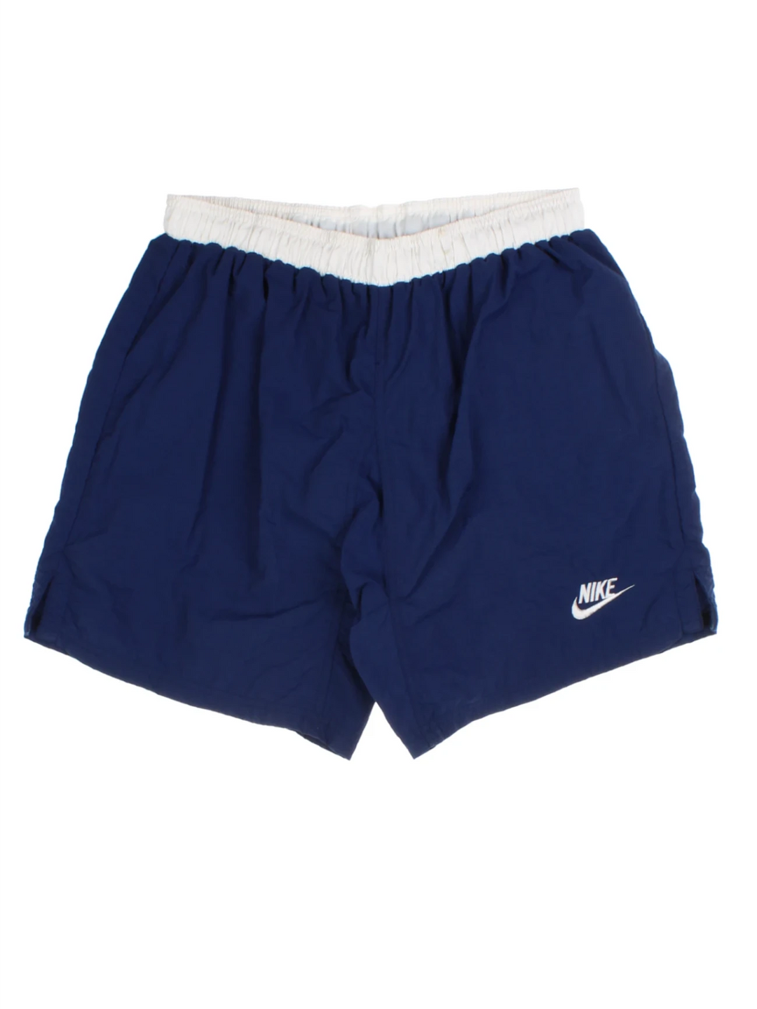 Nike Navy Embroidered Logo Shorts (Size M)