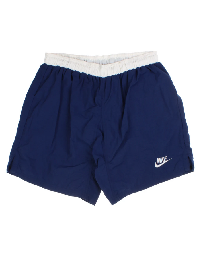 Nike Navy Embroidered Logo Shorts (Size M)