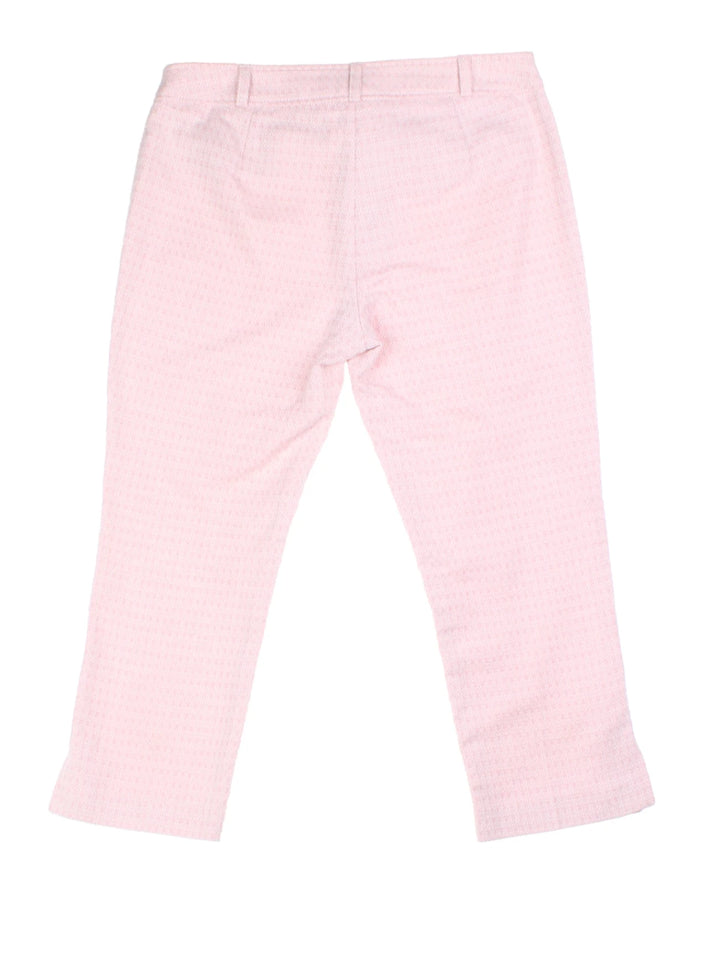 Dolce & Gabbana Pink Tweed Capri Trousers (Size M)