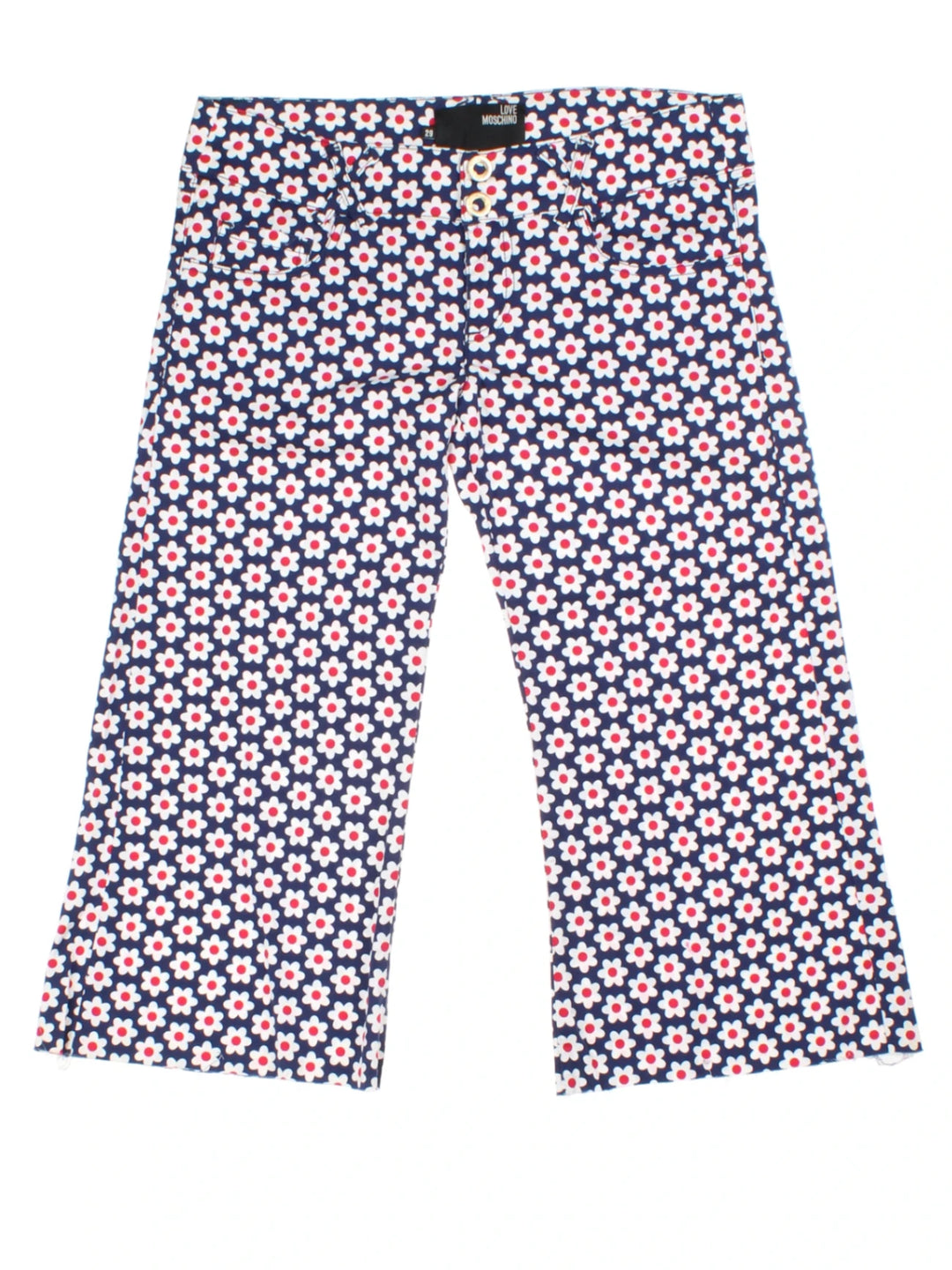 Y2K Love Moschino Floral Capri Trousers (Size M)