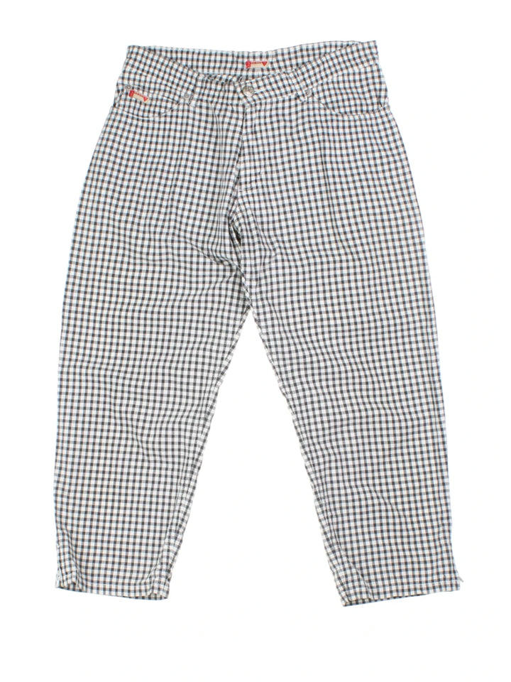 Y2K Guess Gingham Capri Trousers (Size S)