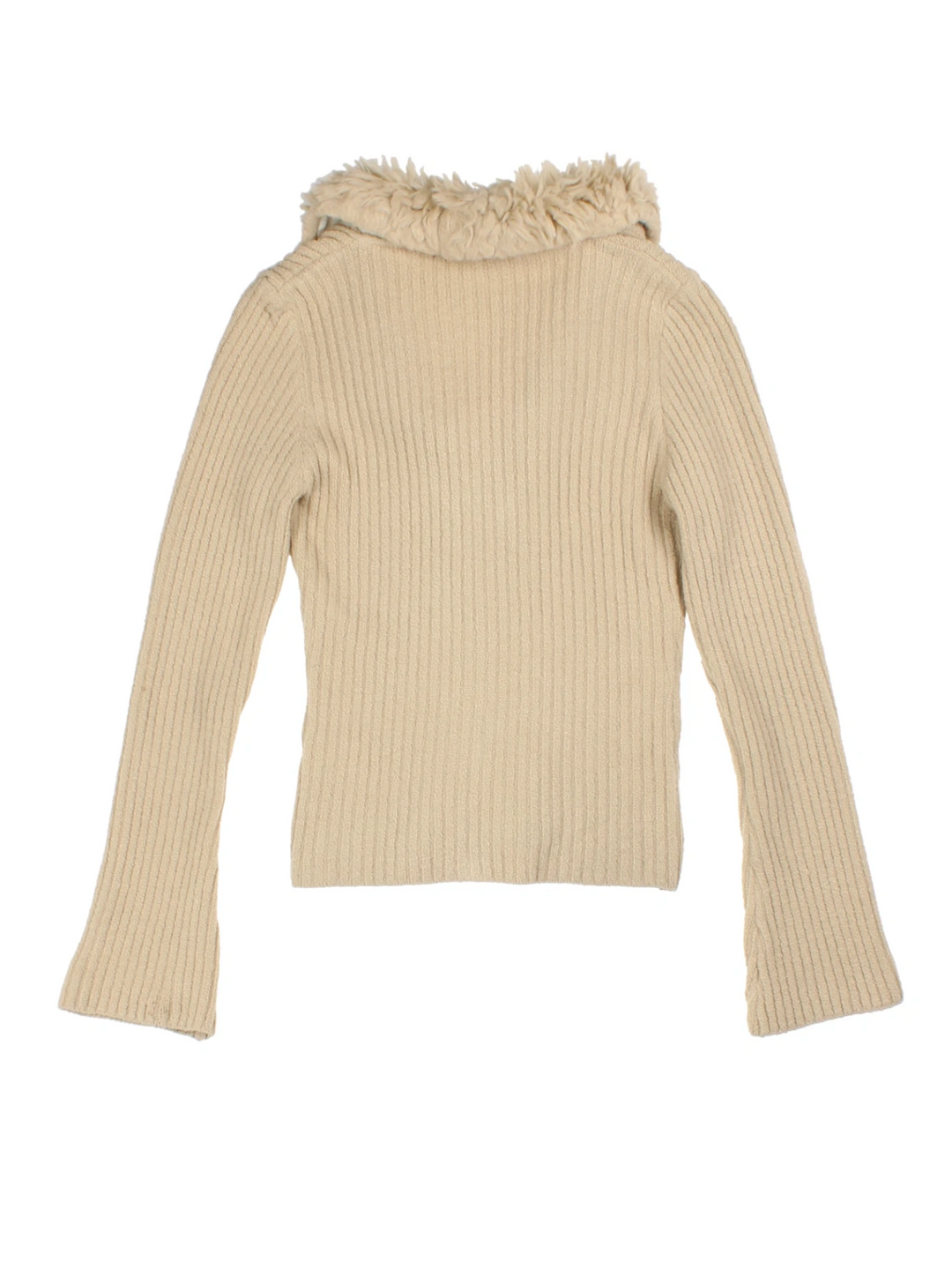 Y2K Morgan Zip-Up Faux Fur Cardigan (Size XS)