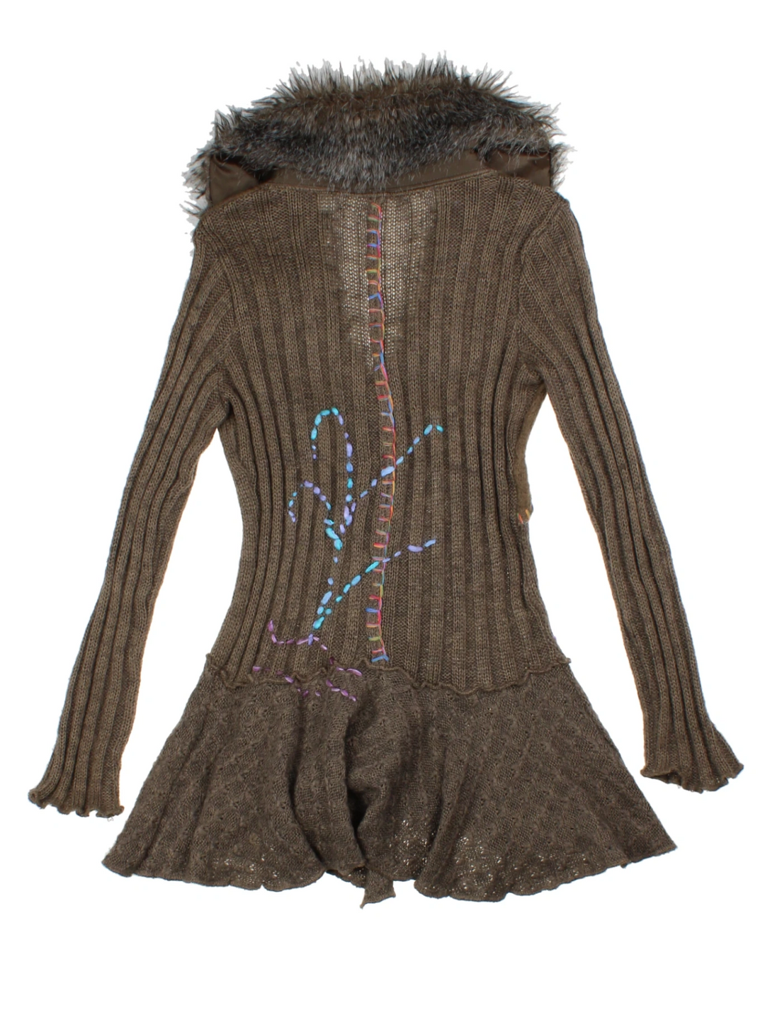 Y2K Brown Cardigan (Size S)