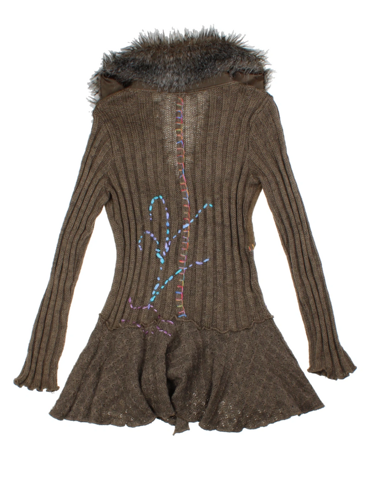 Y2K Brown Cardigan (Size S)