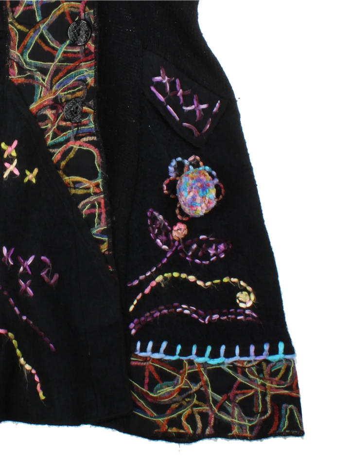 Y2K Black Longline Cardigan (Size M)