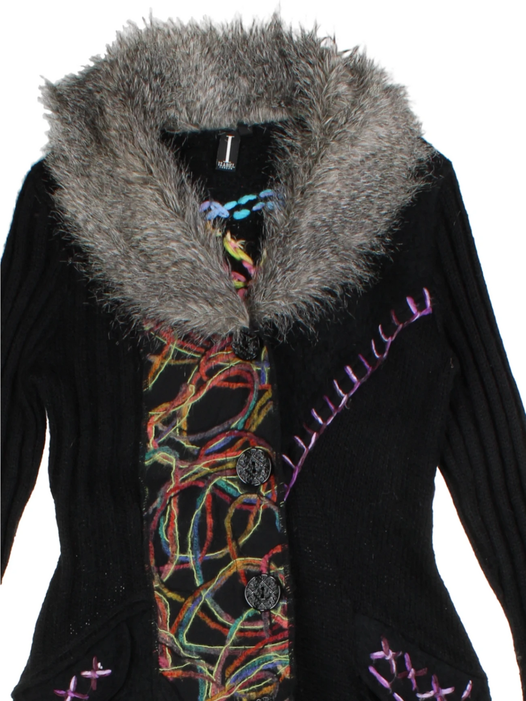 Y2K Black Longline Cardigan (Size M)